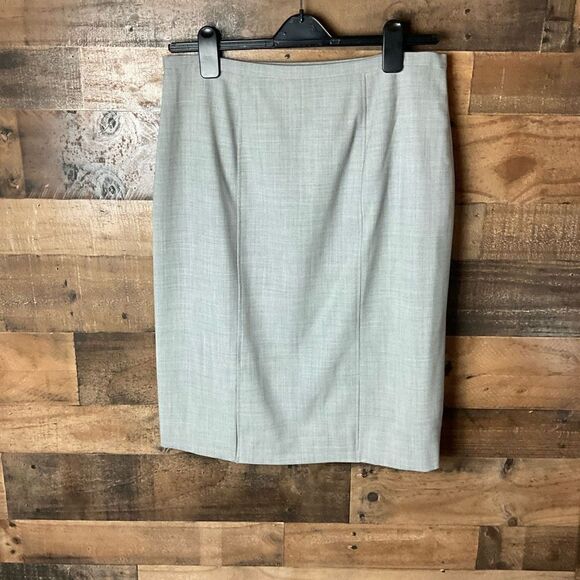 Doncaster Skirt Sheath Midi Grey Side Zipper Snap Clasp Closure Lined Women 14 - Picture 10 of 12
